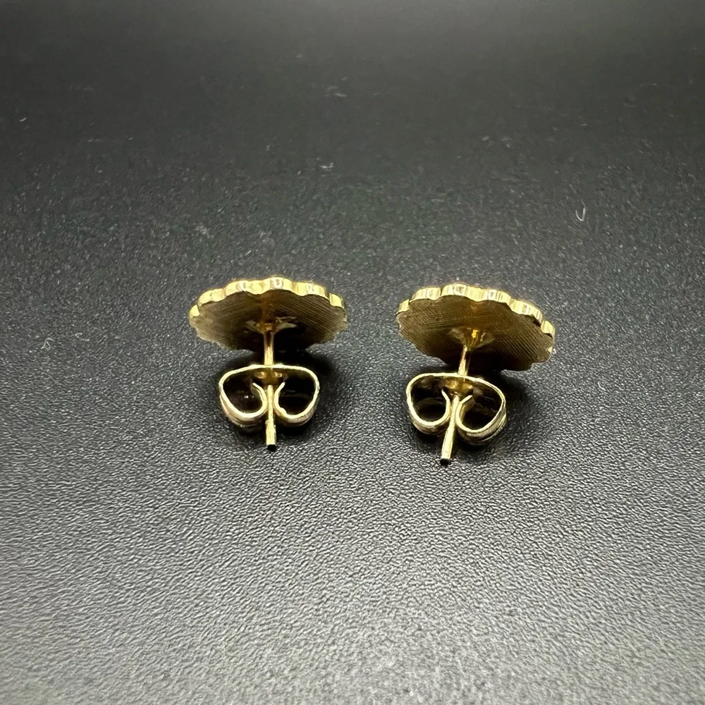 Pisces Gold Tone Stud Earrings Astrology Zodiac Sign boho - Picture 2 of 3